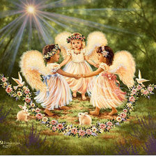 Схема вышивки «ангелочки»