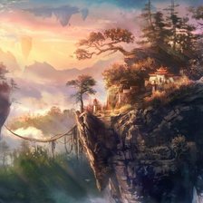 Схема вышивки «горы»