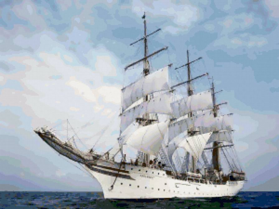 корабль - море, вода, птицы, корабль - предпросмотр