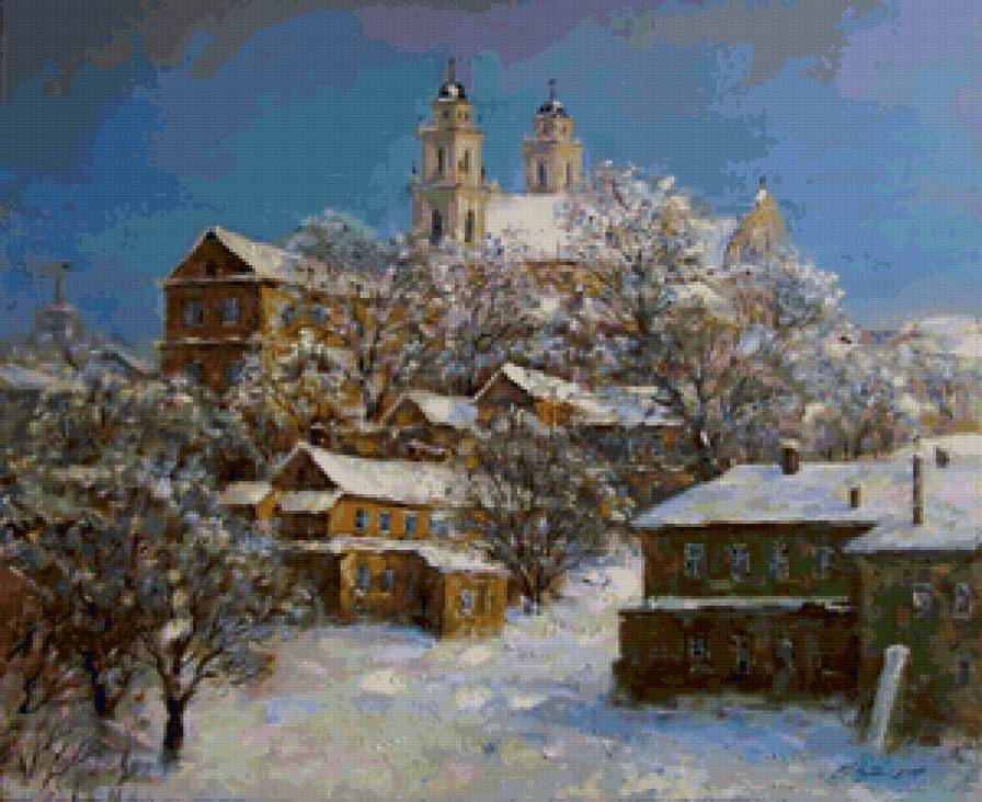 Старый Минск - пейзаж, город, живопись - предпросмотр