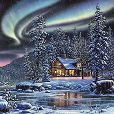 Схема вышивки «северное сияние»