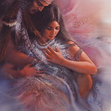 Схема вышивки «Из жизни индейцев. Любовь ч1»