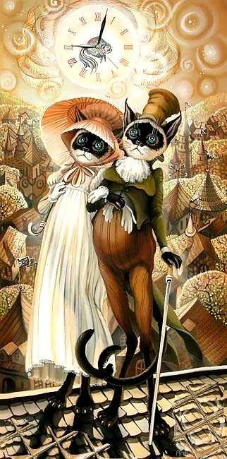 Рандеву на крыше - детское.коты - оригинал