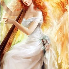 Схема вышивки «девушка в белом»