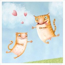 Схема вышивки «влюбленные котэ»