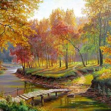 Схема вышивки «Золотая осень»