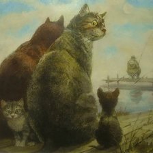 Схема вышивки «коты)»