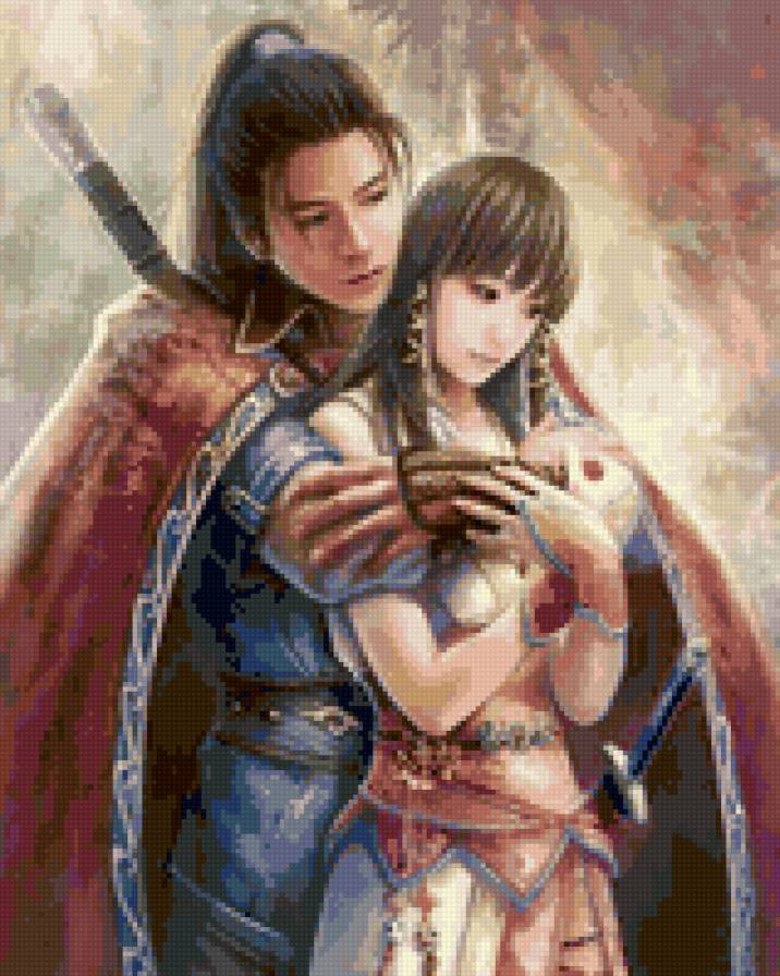 №30270 - влюбленные, пара, фэнтези, люди - предпросмотр