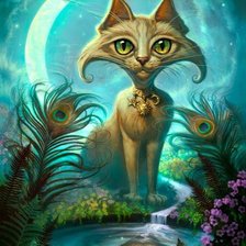 Схема вышивки «котэ у воды»