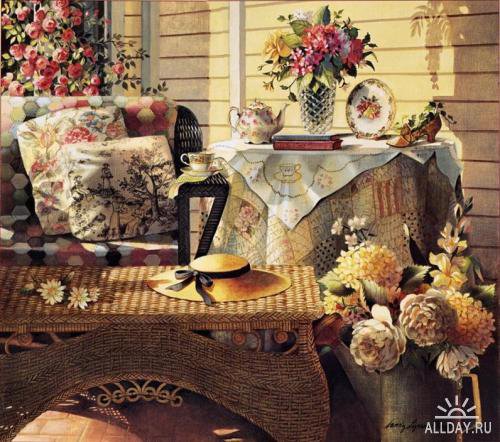 цветы - цветы, природа, натюрморт, шляпа, букет - оригинал