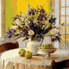 Схема вышивки «цветы»