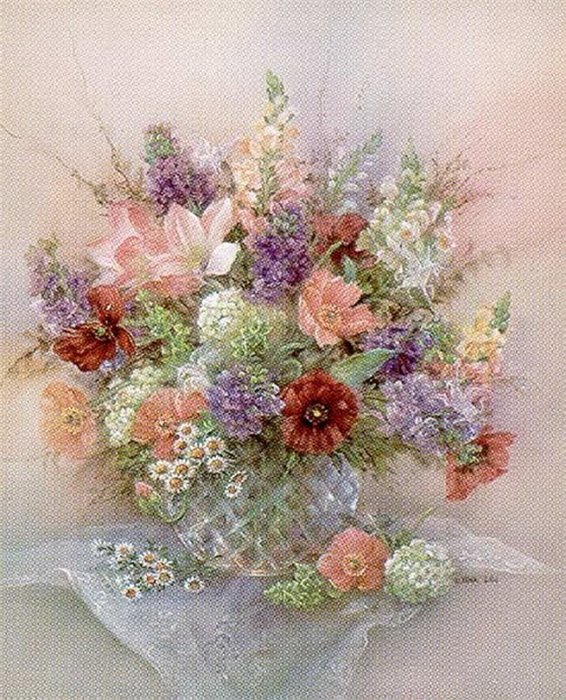 ваза с цветами - букет, цветы - оригинал