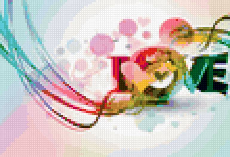 Love - надпись, любовь, сердечко, пузыри - предпросмотр