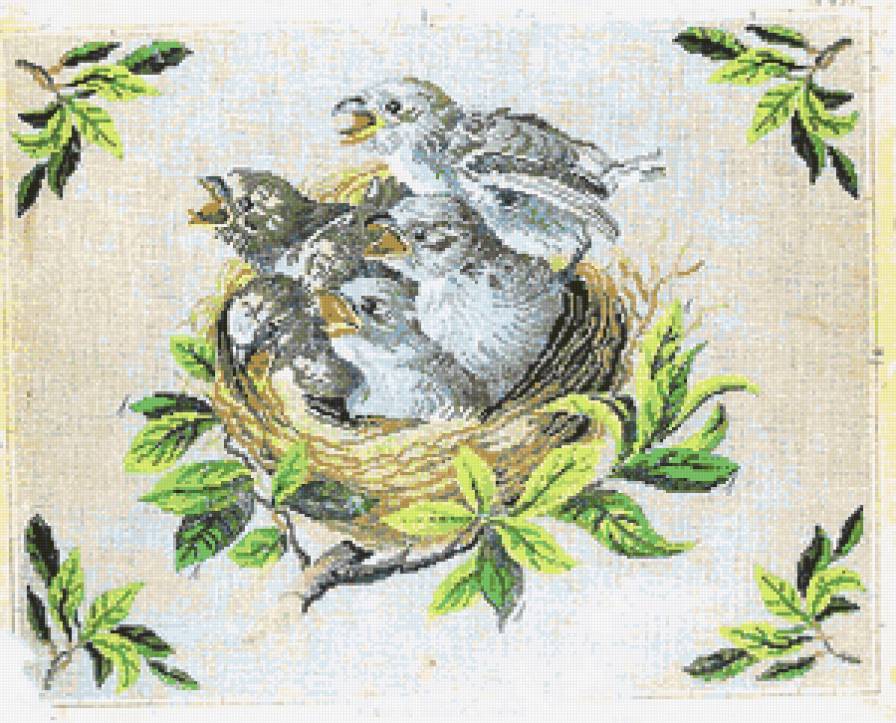 №31338 - птицы, пейзаж, животные - предпросмотр