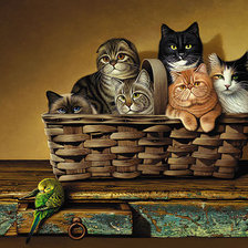 Схема вышивки «Кошки»