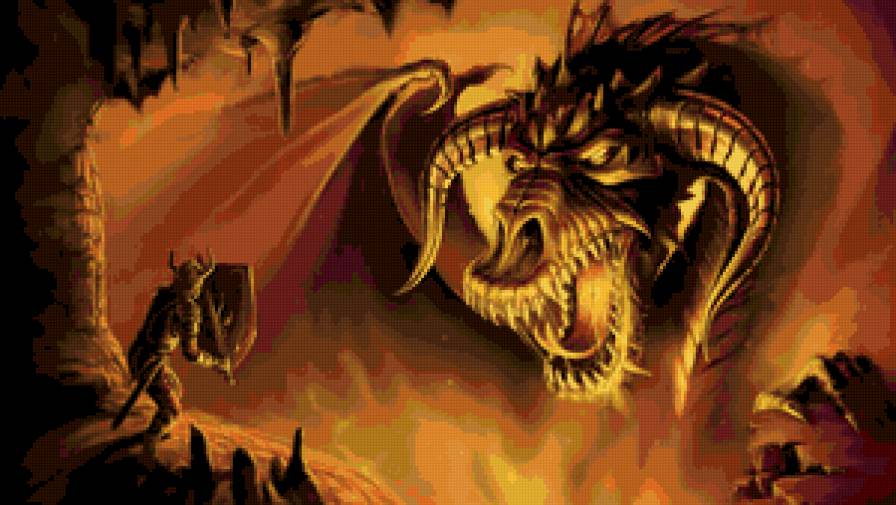 дракон - дракон, пещера, монстр - предпросмотр