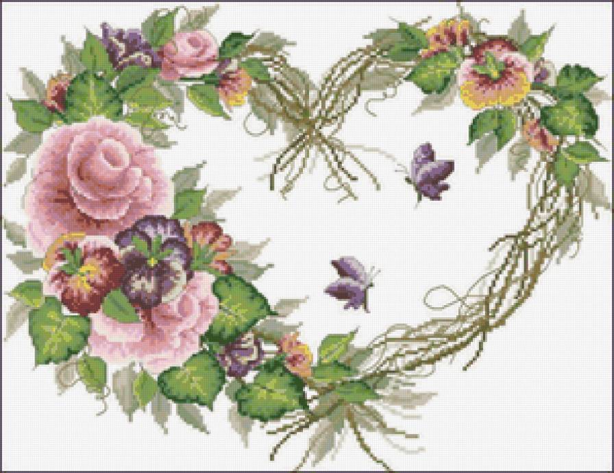 цветочное сердце - разное - предпросмотр