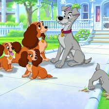 Схема вышивки «леди и бродяга»