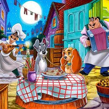 Схема вышивки «леди и бродяга»