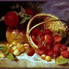 Схема вышивки «клубника и черешня 2 300 крест»