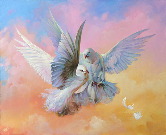 Серия "Птицы. Голуби" - птицы, голуби - оригинал