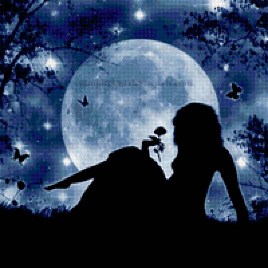 тихая ночь - люди, девушка - предпросмотр