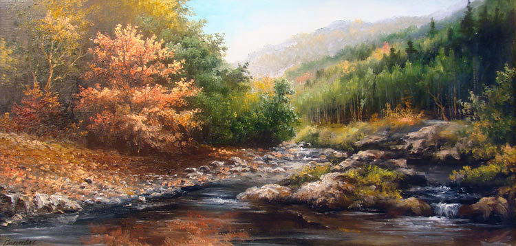 Серия "Пейзаж. Осень" - пейзаж, осень, река - оригинал