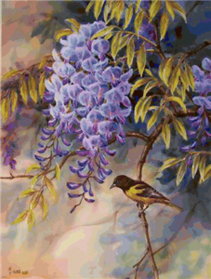 Серия "Птицы" - птицы, пейзаж, цветы - предпросмотр