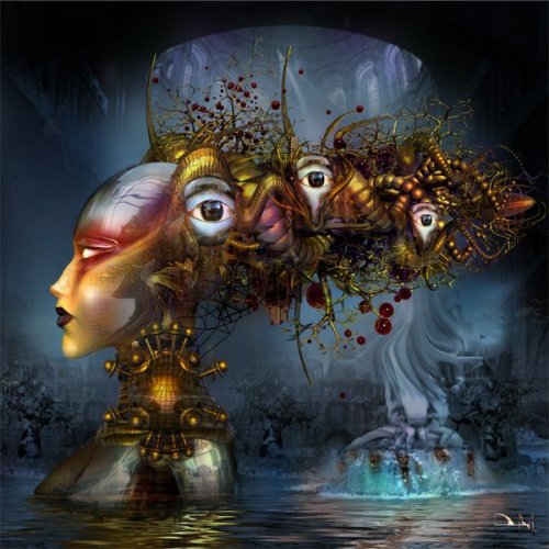 №32974 - девушка, лицо, абстракция, фэнтези - оригинал