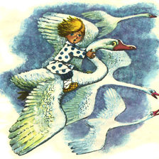 Схема вышивки «Гуси-лебеди»