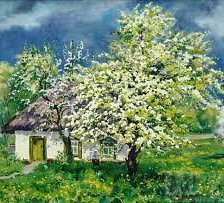 Схема вышивки «яблоня в цвету»