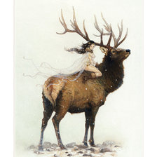 Схема вышивки «олень»