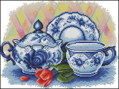 гжель - посуда, гжель - оригинал