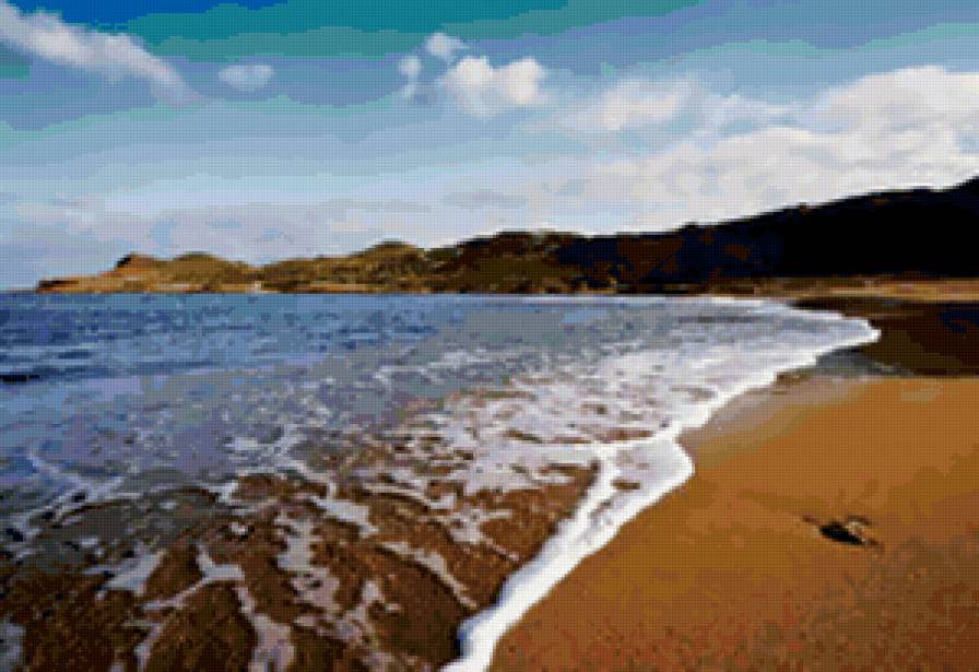 морской пейзаж - лес, берег, море, пейзаж - предпросмотр