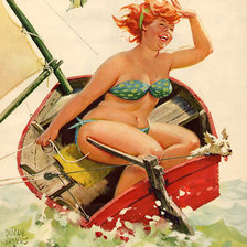 Схема вышивки «хильда в море»