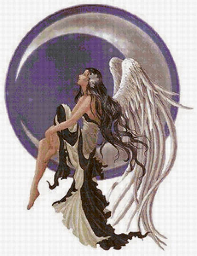 Черный ангел - девушка - предпросмотр