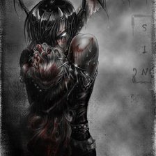 Схема вышивки «Демон»