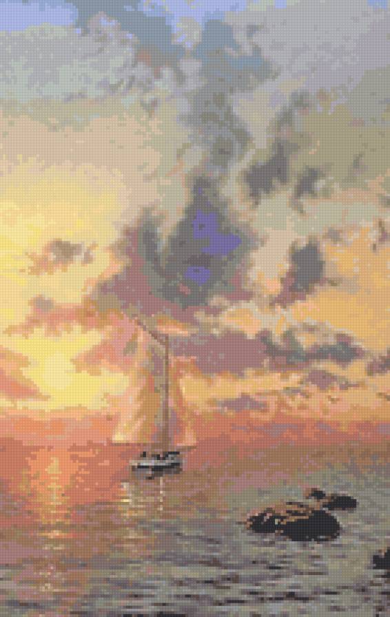 Т. Кинкейд - корабль, море, картина - предпросмотр