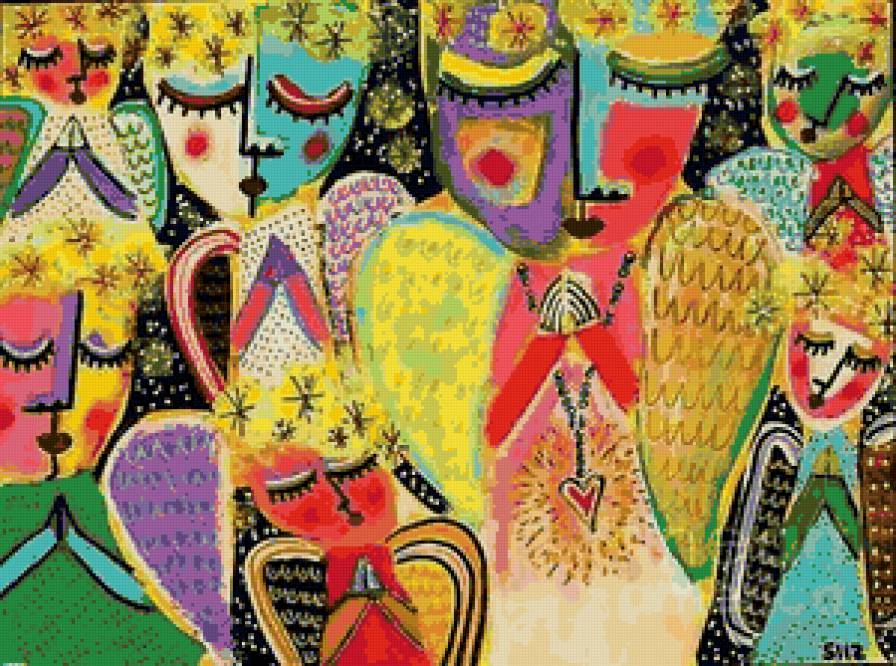 Ангелочки - абстракция - предпросмотр