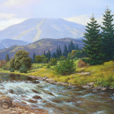 Схема вышивки «Пейзаж»