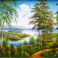 Схема вышивки «Пейзаж»