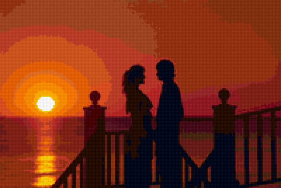 №36604 - закат, пара - предпросмотр