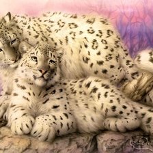 Схема вышивки «львы»