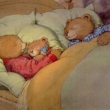 Схема вышивки «три медведя»