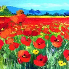 Схема вышивки «маковое поле»