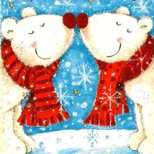 Схема вышивки «Белые медведи»