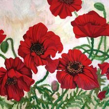 Схема вышивки «Маки в поле»