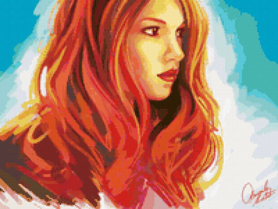 №37247 - искусство, живопись, девушка, картина, люди - предпросмотр