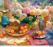 Схема вышивки «фрукты и цветы»