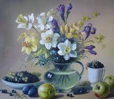 Схема вышивки «нарцисы»